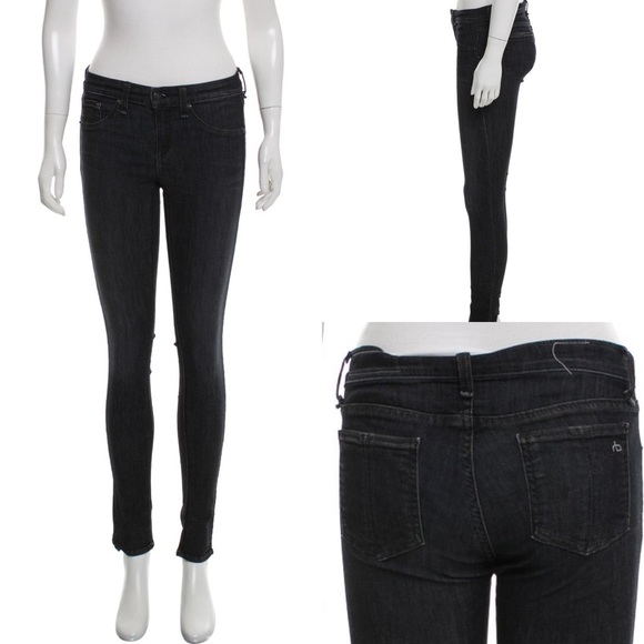 rag & bone Denim - Rag & Bone Dark Wash Mid-Rise Skinny Jeans sz 26